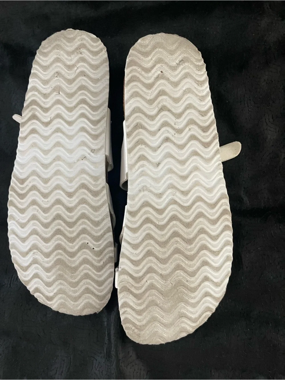 Steve Madden White Leather Double-Buckle Slide Sandals
